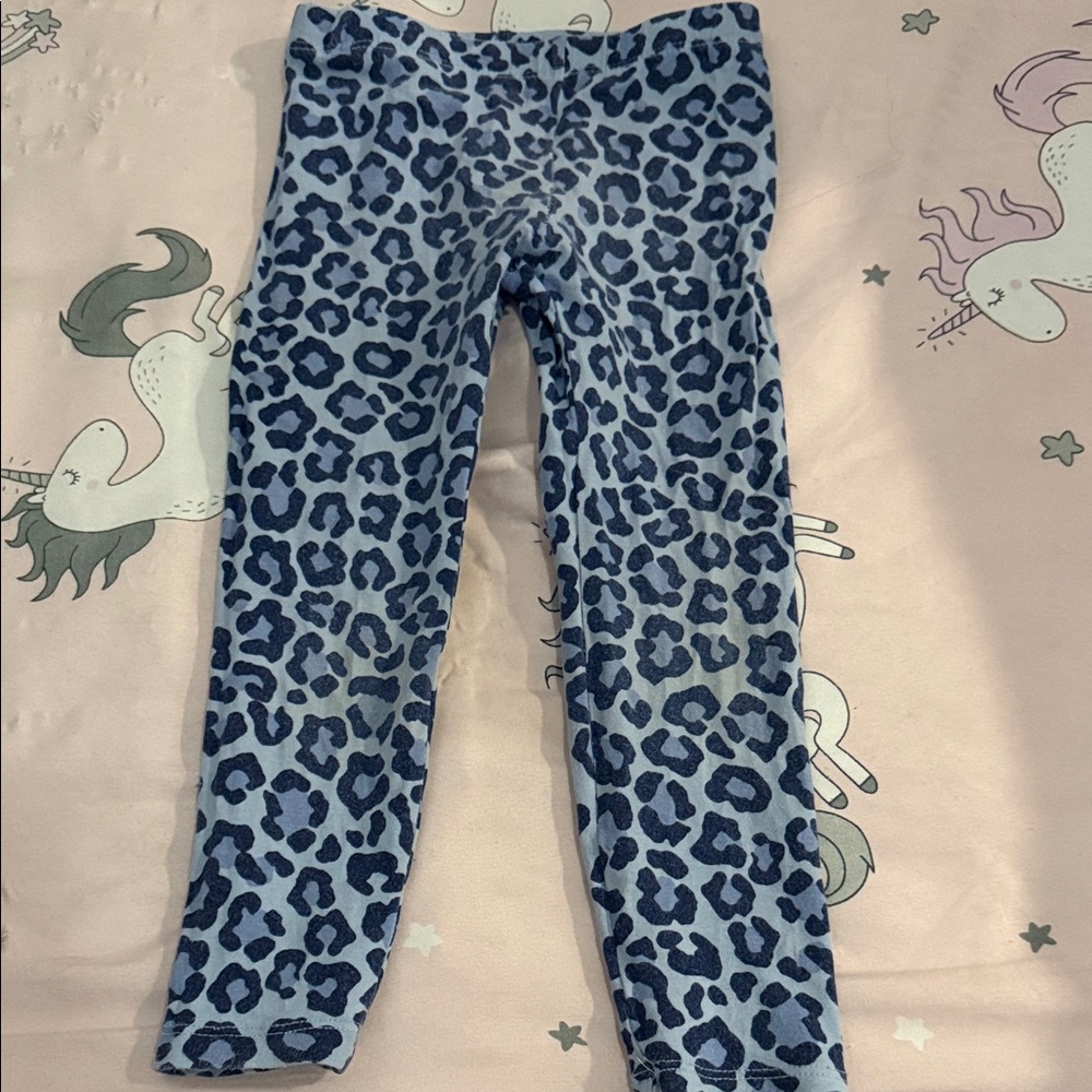 Free with any bundle ! Blue Leopard Print Kids Leggings
